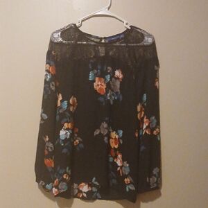 Apt. 9 Black Floral Women's Blouse